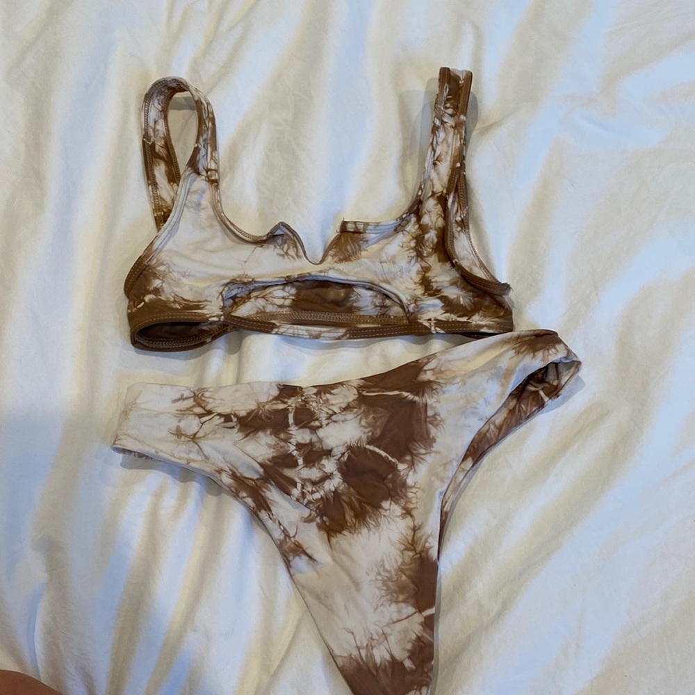 Frankie’s brown tie due bikini size small